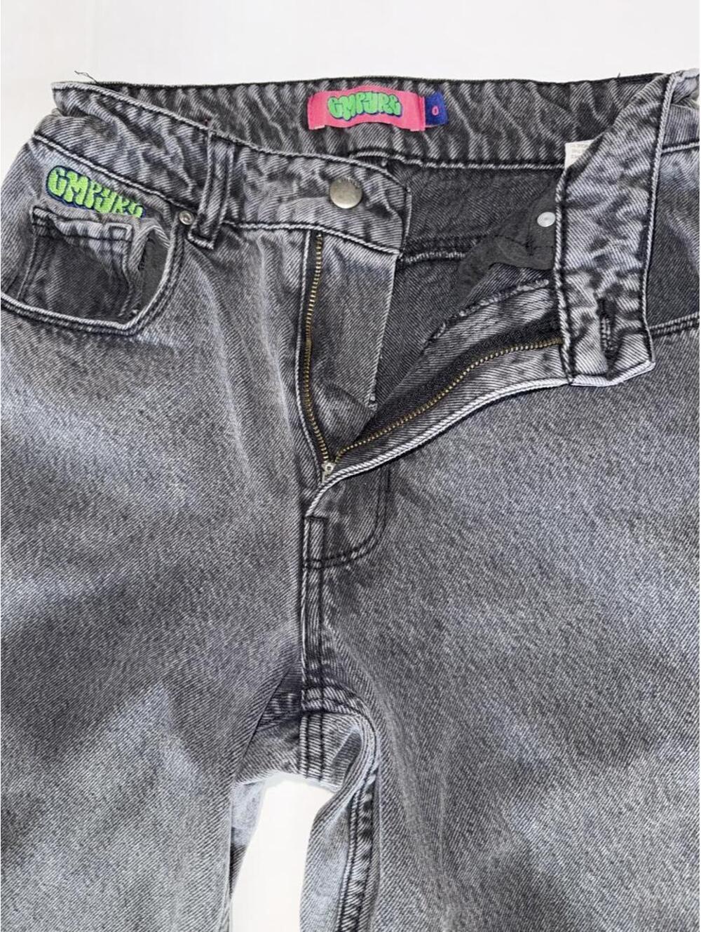 EMPYRE Womens Faded Charcoal Tori Denim Skater Baggy Carpenter Jeans